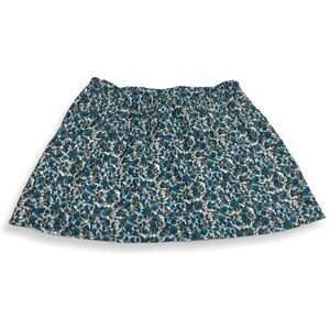 Gap Teal Floral Print skirt size XL